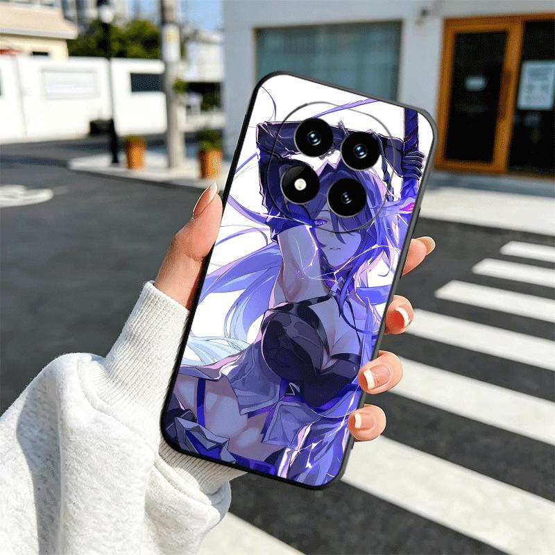 Honkai Star Rail Ахерон Мягкий чехол для телефона для Xiaomi Redmi Note 12 13 14 15 Pro Plus 11 12S 11S 11T 10 4G Черная задняя крышка