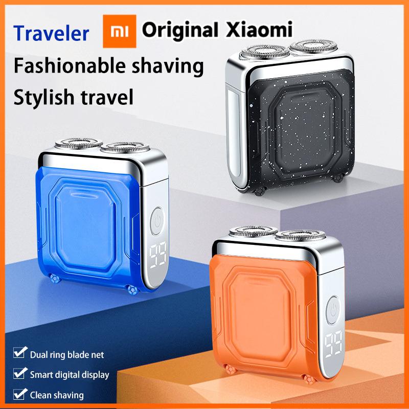 Xiaomi Mini Electric Smart Shaver Household Car Shaver Dual Blade Rechargeable Shaver Powerful Beard Trimmer Tool
