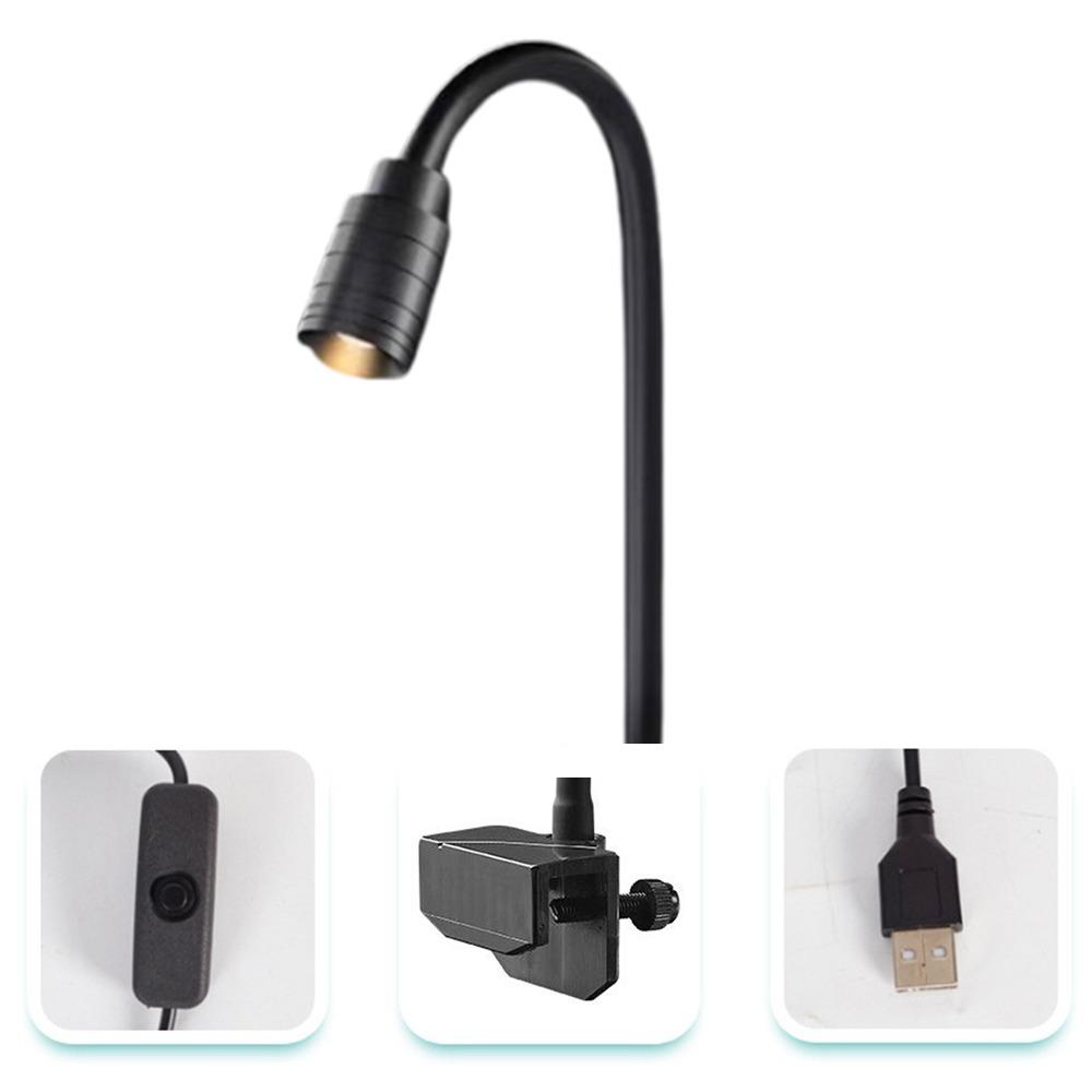 3W Mini Clip-on Aquarium Lamp Adjustable Zoom Adjustable Focus Spotlight  Home Decorations