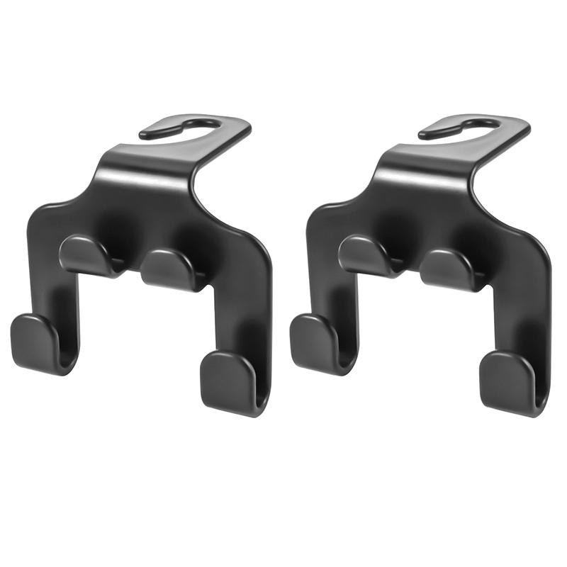 4 шт. Многофункциональный крючок на спинку сиденья автомобиля с двойной головкой, держатель для телефона, подвеска на подголовник для хранения сумки, вешалка, аксессуары для интерьера автомобиля