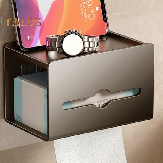 Многофункциональная настенная коробка для туалетной бумаги с полкой для хранения, простая установка, органайзер для спальни