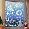 New Electrostatic Window Stickers Christmas Decorations White Snowflake Glass Window Deer Electrostatic Stickers