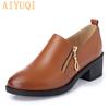 Autumn New Genuine Leather Women Shoes Plus Size  Ladies Shoes  Business Dress Women's Shoes