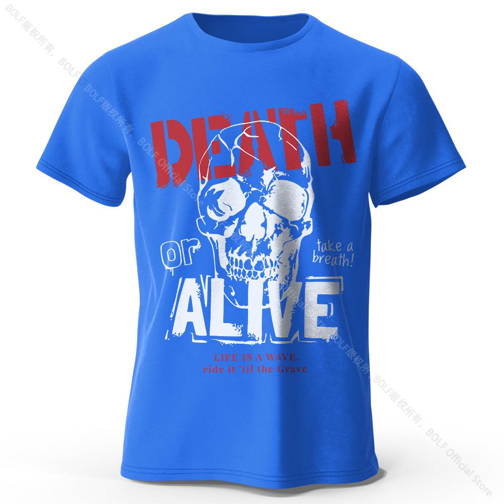 Unisexs Death or Alive Printed TShirt 100 Cotton Oversized Street Graphic Tees for Unisex Unisex Summer Tops