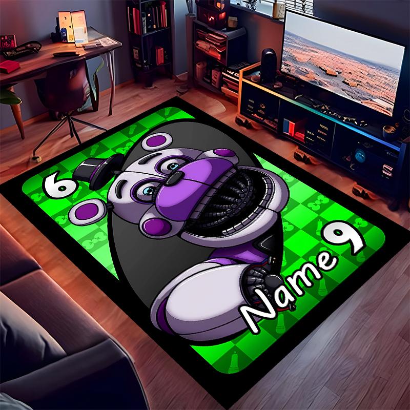 Custom personalization Five Nights at Freddy's Print Area Rug - Soft, Washable Non-Slip Indoor Mat,Living Room,Home&Office Decorative Rug