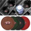 1/2Pcs Car Cup Holder Pad Leather Slot Non-slip Coaster Mat Car Styling For Rio Ceed Sportage Cerato Soul Sorento Flip R K2 K3 K5 K6 K7 K8 Soul