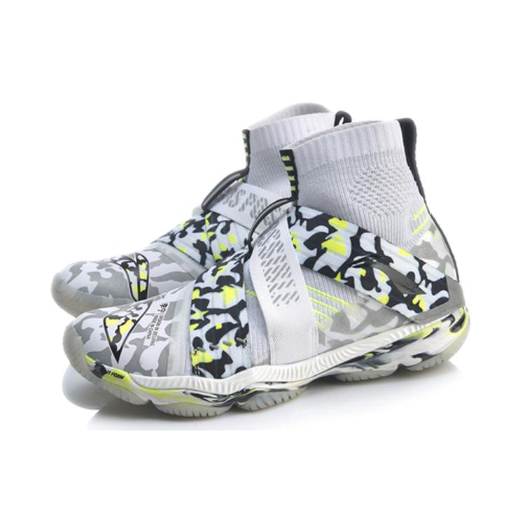 Li Ning Ranger 4 Тканевые Нескользящие Поддержка Нескользящие Поддержка Высокие Бадминтонные Кроссовки Женские Белые AYAP008-4