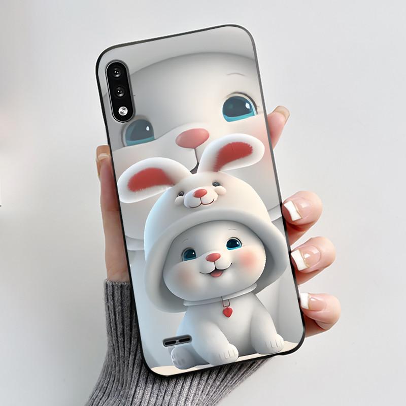 Для телефона LG K22 2020 Задняя крышка Чехол Роскошный Милый Сердце Любовь Кролик Забавный Мягкий Силикон ТПУ Чехол Fundas Для LGK22 K 22 Корпус