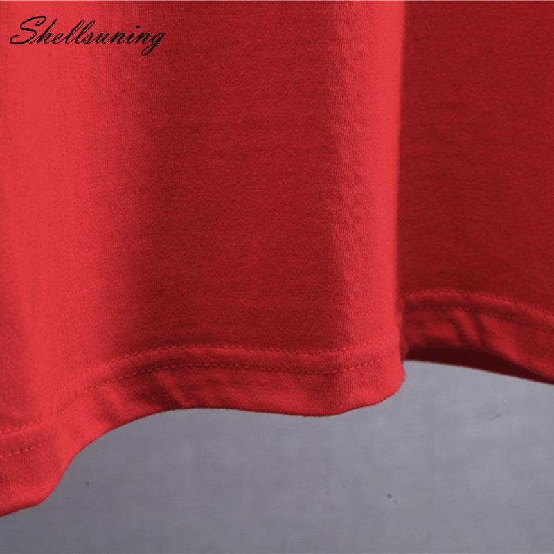 Shellsuning модная футболка с эстетическим принтом женская летняя повседневная футболка из 100% хлопка большого размера с круглым вырезом Harajuku T женские простые базовые топы