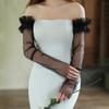 Korean Style Wedding Long Sleeves Solid Color Pleated Lace Arm Covers Bridal Arm Sleeves  Female