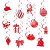 12pcs Candy Gift Box Bell Christmas Spiral Pendant Home Xmas Festival Decor