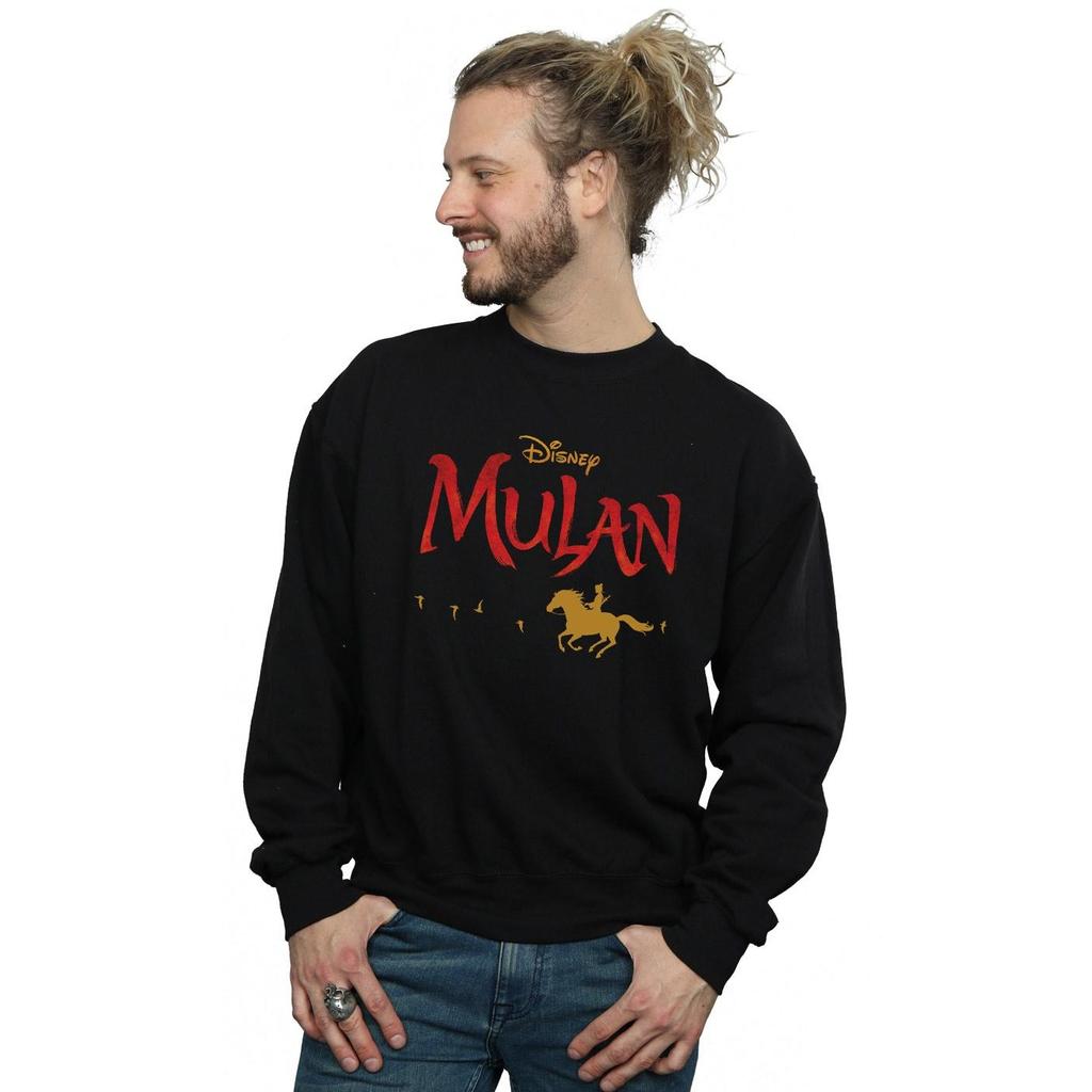 Disney Mens Mulan Movie Logo Sweatshirt