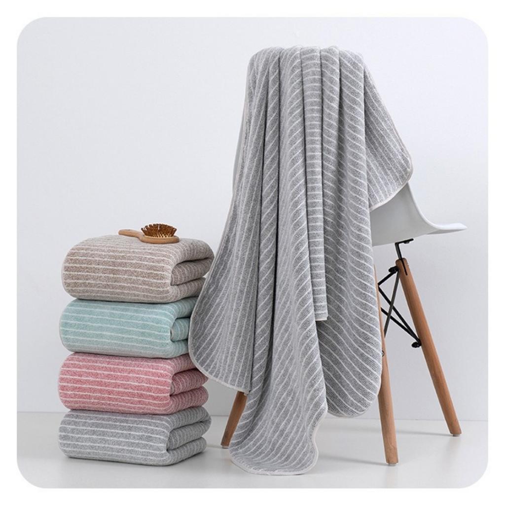 Extra Large 41.34x78.74 Inch Star Striped Bath Towel, Strong Absorbent Coral Fiber Beach Towel | Modern Bath Towel, Extra Large Bath Towel, Face Towel