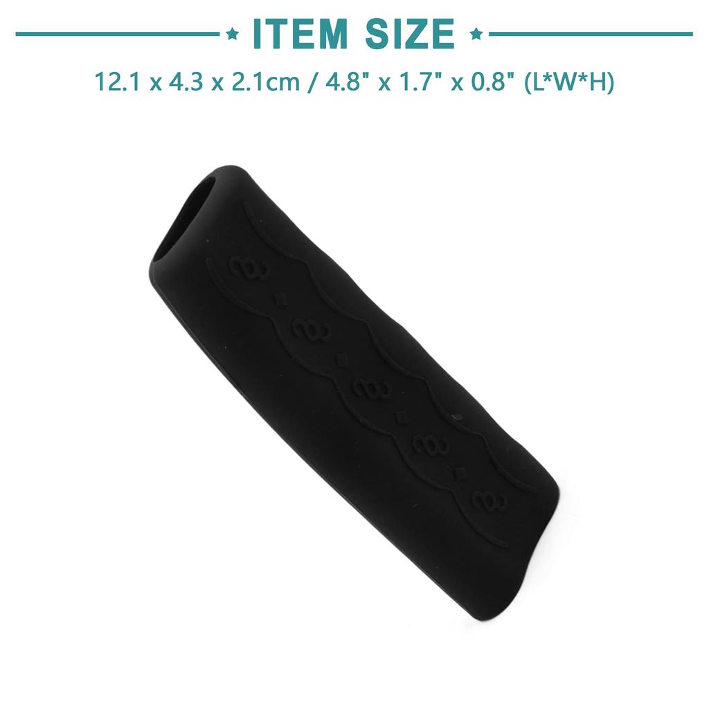 ACROPIX Universal Silicone Anti-Slip Car Handbrake Cover Protector Black 1 Pcs