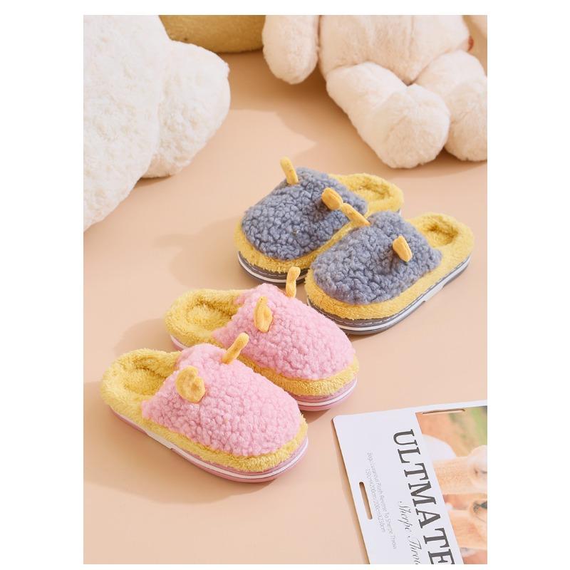 Хлопковые тапочки для девочек, милые тапочки с героями мультфильмов, осень и зима