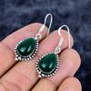Green Onyx Gemstone Handmade 925 Sterling Silver Jewelry Earring 1.58" M-3366