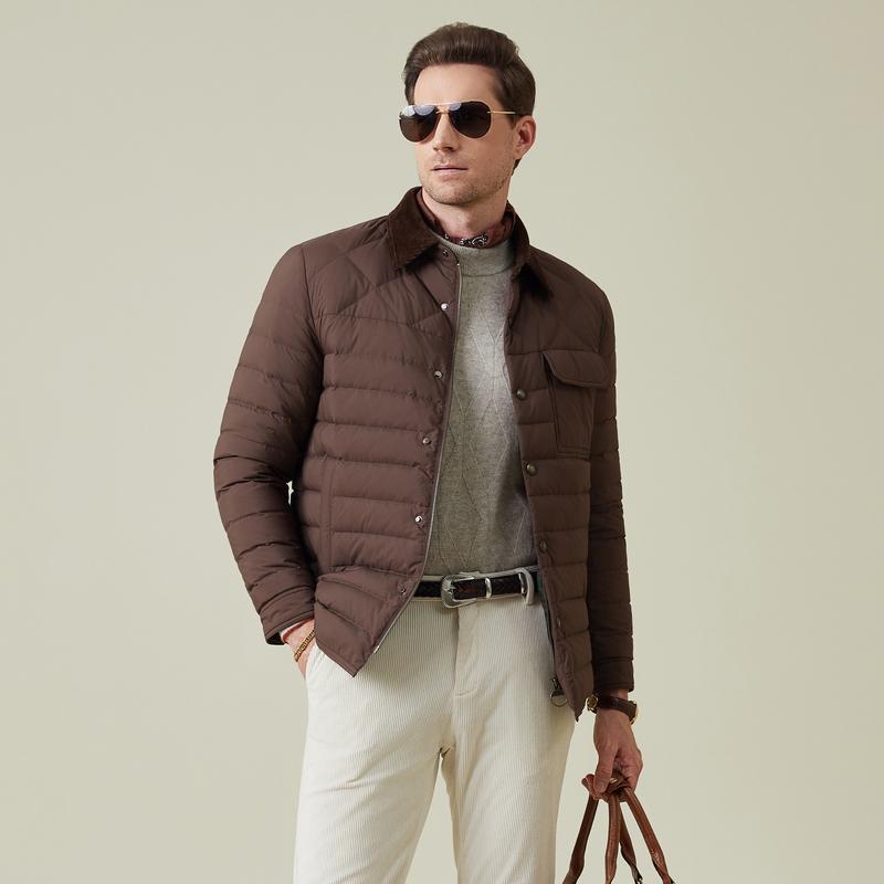Old Money Barn Wind 2025 Winter Men's Collar Down Jacket 8502