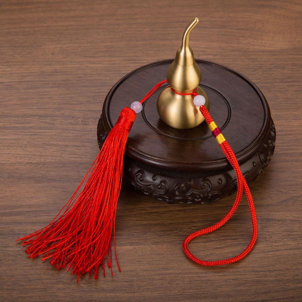 Exquisite Brushed Brass Gourd Pendant - Home Entrance Ornament & Housewarming Gift