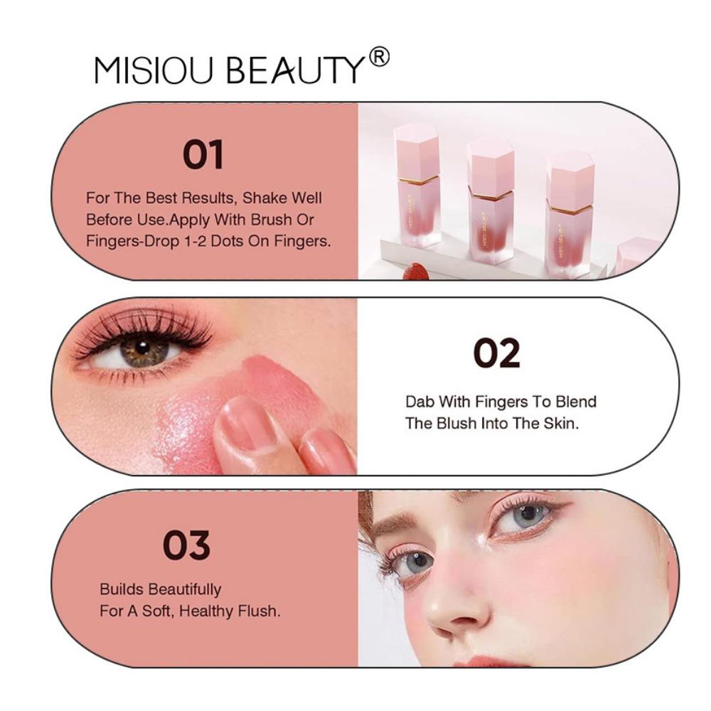 Жидкие румяна Misiou Beauty Sponge-head для восстановления губ и щек, матовый консилер, жидкие румяна, улучшающие цвет лица