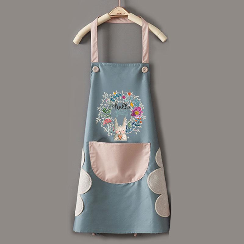 Кухонный фартук женский домашний милый кулинарный водонепроницаемый маслостойкий фартук с пятнами