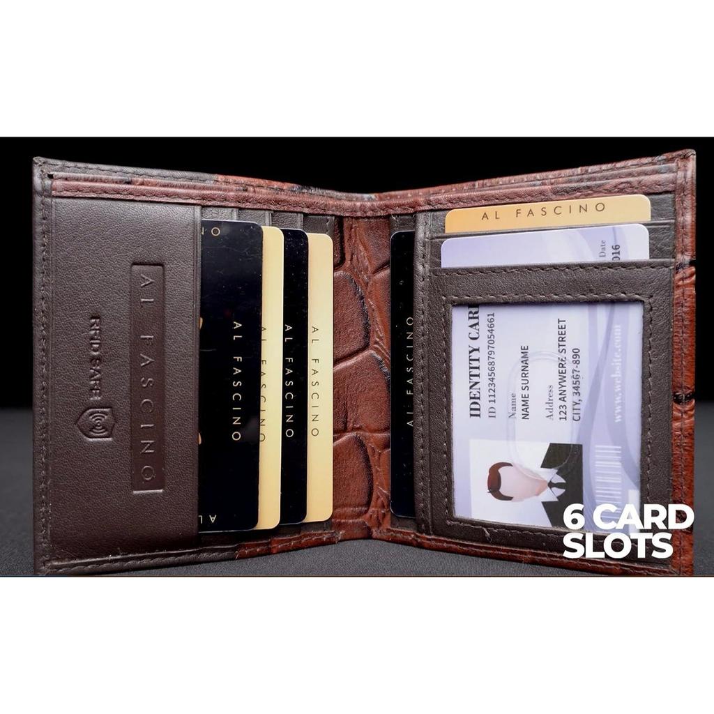 AL FASCINO кошельки для мужчин кожаные оригинальные кошельки для мужчин кошелек с rfid для мужчин кожаный кошелек для мужчин кошелек для денег для мужчин кошелек