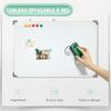 Magnetic Whiteboard with Aluminum Frame, 90 X 60 cm, with Markers, Eraser and Magnets