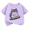 Funny Mouse Printed Graphic Kids Tshirts Summer Short Sleeve Tees Cartoon Animal Boys Girls Clothes Tops Y2K Children T-shirt