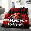 Chucky Returns With A Bloody Twist Customize Your Name Cartoon Movie Pattern Blanket Chair Office Sofa Bed Camping Soft And Warm Give To Relatives And
