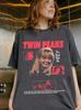Twin Peaks Fire Walk with Me Cult Movie Graphic T‑shirt Retro Laura Palmer Print Summer Short Sleeve Unisex Casual Oversized Streetwear Tees Tops