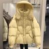 2024 новый пуховик женский короткий с капюшоном утолщенный жакет свободного покроя белый утиный пух зимнее пальто