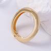 Simple and fashionable ins landscape surface alloy geometric section spring opening bracelet niche light luxury versatile model