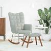 VidaXL Rocking Chair with Footrest Light Grey Velvet, Rocking Armchair, Lounge Chair, Living Room Seat, Chair, 4016843