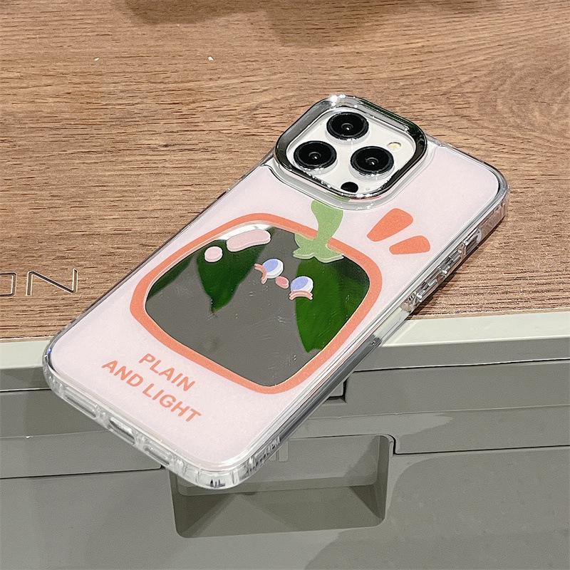 Zhitai iPhone16 Pro Niche Case: Compatible with iPhone 15, 14th Gen, and 12 Pro Max, Three-in-One Mirror Design.