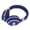 LX‑510BT Bluetooth Headset Folding Plug In Comfortable Leather Ear Cups Music Headphones for PC Phone Blue