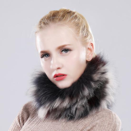 Новый шарф из натурального лисьего меха, меховые повязки на голову, женские зимние кольца, шарфы из лисьего меха, роскошные утеплители для шеи, хорошие эластичные глушители из 100% натурального меха