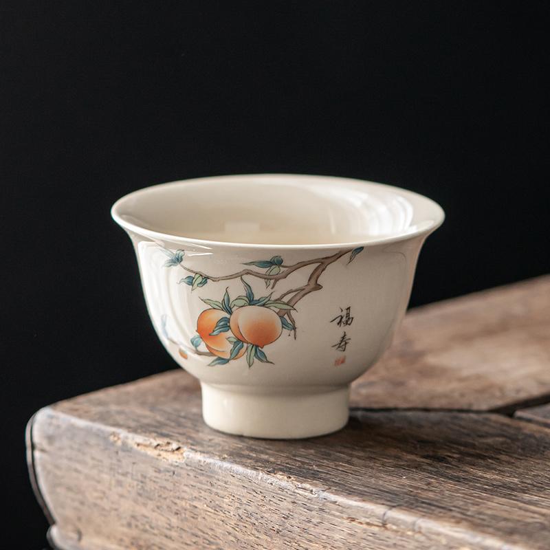 1 шт. Ретро-чашка для чая ручной работы, расписанная вручную, дорожная керамическая чаша для чая, китайский фарфоровый чайный сервиз Pu'er Tie Guanyin Master Teacup