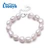 LSOOYH Natural Freshwater Pearl Bracelet For Women Pearl Jewelry Fashion Geometric Pearl Bracelet
