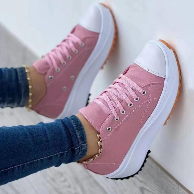 Fashion Sneakers Women Shoes 2024 Women Pattern Canvas Shoes Casual Women Sneakers Shoes Flat Lace-Up Zapatillas Mujer Chaussure Femme