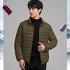 Мужские однотонные легкие зимние теплые парки с воротником-стойкой, хлопковые пуховые парки для мужчин, повседневные толстые куртки, мужские зимние пальто