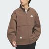 Adidas FW24 Woven Jacket Small Logo Series Outdoor Sports Casual Loose Long Sleeve Jacket Men Jacket Deep-Earth-Brown JM3407