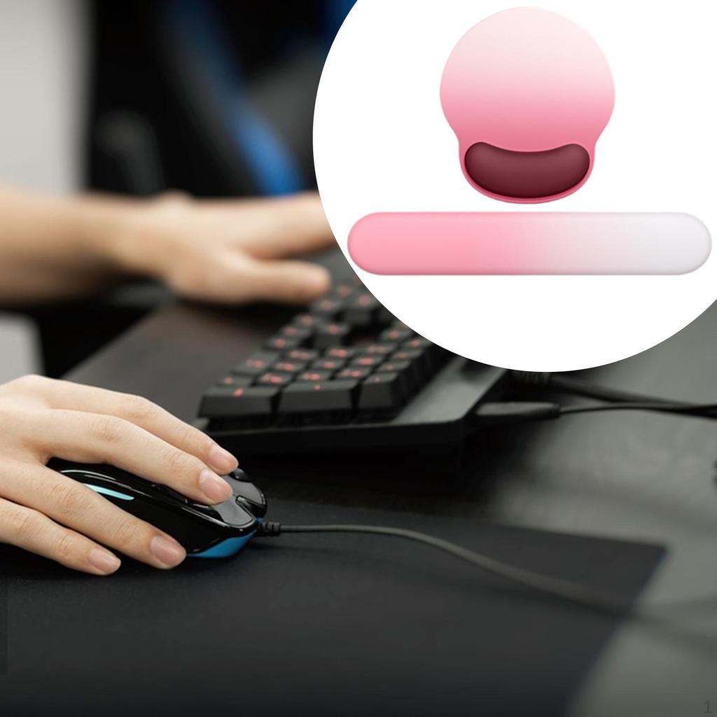 Коврик для мыши с поддержкой запястья, игровая подушка, эргономичная подставка для клавиатуры, коврик для офиса, дома