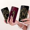 Для Samsung Galaxy S21 Plus Ultra 5G Чехол Роскошный Силиконовый Мягкий Чехол для Телефона с Инициалом и Короной для Samsung S 21 S21+ S21FE Чехол
