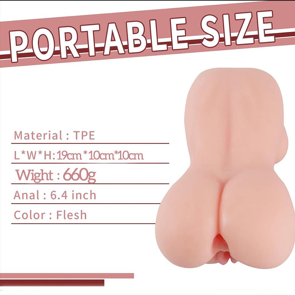 Male Masturbator Sex Doll with Vagina Tight Anus and Nipples 3 In 1 Realistic Pocket Toy for Male Oral Sex