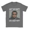 Мужская ретро футболка 'Aint No Party Like a Diddy Party' Одежда Смешная с коротким рукавом с круглым вырезом Летние футболки