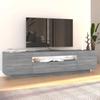 vidaXL TV-Schrank mit LED-Leuchten Grau Sonoma 160x35x40 cm