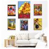 Travel Canvas Paintings Vintage Wall Kraft Posters Coated Wall Stickers Home Decor Gift Mexico Tropical Orchard Bullfighting No Frame