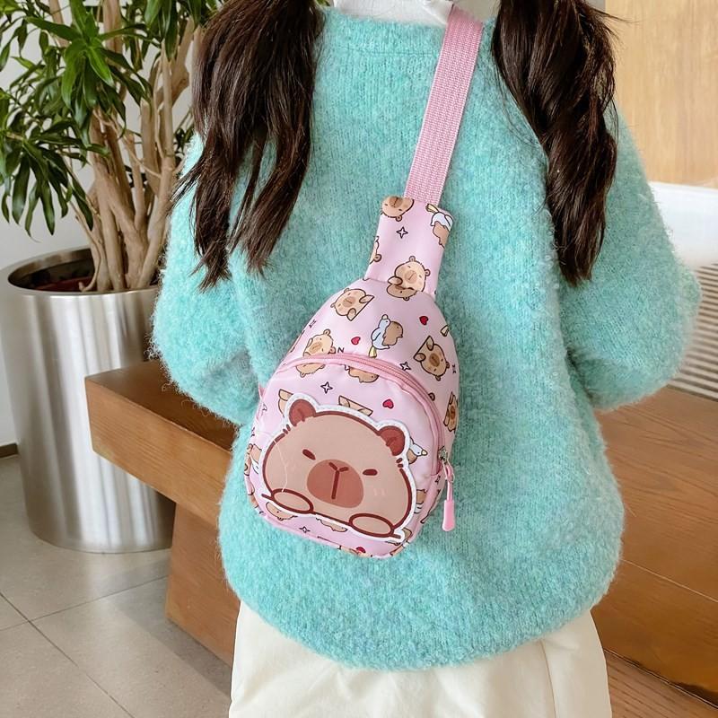 Capybara Shoulder Printed Crossbody Chest Bag Children Outdoor Leisure Wallet