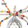 Hanging Spider for Porch Halloween Ornament, Faux Crystal Beaded Pendant Tree Glass Bead Gift Window And Wall Sparkling Translucent Sun Catcher
