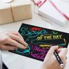 Shuttle Art Chalk Markers for Liquid Chalk Set with Pen Tips and Adhesive for LED and Offices Blackboards, Pens, 24-Color Labels, Water-Erasable,