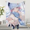 Blanket Throw Genshin Super Cosy White In Plush Promise Living Room A Impact Sofa Couch Childish Birthday Made Gifts